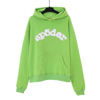 Sp5der Ca Sĩ Hip Hop Young Thug Chữ Cái Xốp Cùng Mẫu 555555 Áo Liền Mũ Cặp Đôi Pink Áo Hoodie