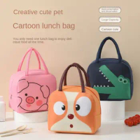 Oxford Cloth Cartoon Lunch Bag Thermal Thermal Bag Tote Food Small Cooler Bag Portable Lunch Box Accessories Lunch Box Food Bags