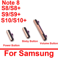 On/Off Power Side Button + Volume Button + Bixby Key For Samsung Galaxy S8 S9 S10 Plus S10+ Note 8 Button Key Replacement Parts