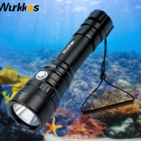 Wurkkos WK20S Powerful Diving Flashlight IPX8 Waterproof Scuba Dive Light Rechargeable Max 2000 Lumen SST40 HD LED 4 Modes