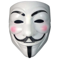 ของขวัญปาร์ตี้ วันฮาโลวีน แฮ็กเกอร์ Masquerade Party คอสเพลย์ภาพยนตร์ เต็มหน้า อุปกรณ์ประกอบฉากปาร์ต