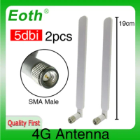 Eoth 2pcs 4G lte antenna 5dbi SMA Male Connector Plug antenne router external repeater wireless modem antene