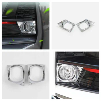 For Changan CS75plus CS75 Plus 2020 2021 2022 ABS Chrome Front Fog Light Lamp Cover Foglight Frame Trims Car Styling Accessories