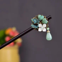 Simple Daily Hairpin Dongling Jadey Retro Hair Stick Ancient The Tang Dynasty Hanfu Jewelry Accessories Woman Bijoux