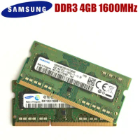 SAMSUNG 4G 1RX8 PC3L 12800S DDR3 4GB 1600Mhz Laptop Memory 4G PC3L 12800S 1600 MHZ Notebook Module SODIMM RAM