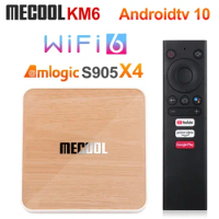 Global Mecool KM6 deluxe edition Amlogic S905X4 TV Box Android 10 4G 64GB Google Certified Support Wifi6 BT1000M Set Top Box