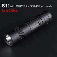 Convoy S11 with SST40/XHP50.2 LED Flashlight Portable Tactical Torch Flash Light 26650 18650 Linterna Police Camping Work Light