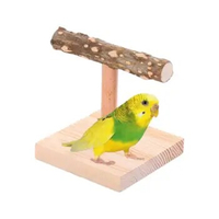 Perches For Parakeets T Shape Natural Wood Bird Platform Table Top Cockatiel Perch Bird Exercise Toy For Cockatiel Budgerigars