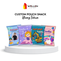 WELLEN PRINT - Cetak Pouch Snack Ulang Tahun Custom / Goodie Bag Ultah Giant Snack Pouch Souvenir Ha