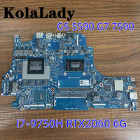 NEW CN-0G17MW 0G17MW Mainboard For Dell VULCAN15_N18E G5 5590 G7 7590 Laptop Motherboard With I7-9750H CPU RTX2060 6G GPU