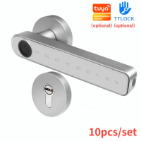 10pcs/set Tuya Smart Door Lock Electric Digital Split Lock Fingerprint Password APP Unlock Locks Smart Home Biometric Door Lock