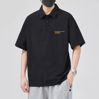 Áo Polo Nam Mùa Hè Cao Cấp Cotton Pique Cổ Bẻ Tay Ngắn Áo Thun Thời Trang Rộng Rãi Đơn Giản Cho Nam