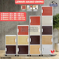AKAKO - LEMARI PAKAIAN MINIMALIS AKAKO SWING SUSUN LEMARI PLASTIK LEMARI BAJU LEMARI ROTAN SPECIAL