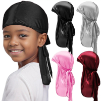 High-Quality Children's Cross-Border New Children's Imitation Silk Pirate Hat High Elasticity Long T
