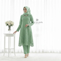 - Setelan Kondangan Brokat Marianne Tunik + Celana Panjang -Stelan Lebaran Terbaru - Set Muslim
