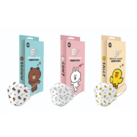【LINE FRIENDS】成人4D立體醫療口罩 10入/盒(#熊大 #兔兔 #莎莉)