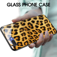 เคสโทรศัพท์, สำหรับ OPPO A3s, A12e, A5, AX5, Realme C1, 2, ลายเสือดาว, กระจกมันวาว, เคสกันกระแทก, ฝา