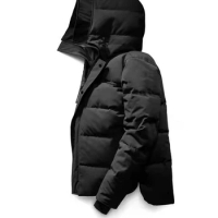 Canadian style classic warm hooded flight jacket down jacket couple coat pie overcome