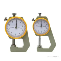 28GF Dial Thickness Gauge Portable Thickness Measurement Tool for Leather Cloth Metal Sheet Glass Wire 0-10/0-20mm