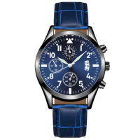 2023 New Men'S Watch Top Leather Timing Code Watch Waterproof Sport Automatic Date Men'S Quartz Watch Reno Masculino