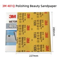 3M 401Q Beauty Sandpaper 1500/2500 Grit 227×280mm Car Paint Surface Scratch Repair Beauty Polishing Fine Polishing Sandpaper