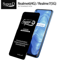 【超取免運】美特柏 Super-D OPPO Realme6(4G) / Realme7(5G) 彩色全覆蓋鋼化玻璃膜 全膠帶底板 螢幕貼膜