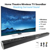 Bravoul Home Theater Wireless TV Soundbar Speaker 20W 3D Home Theater Stereo Surround Wireless Speaker Soundbar Home Surr