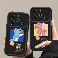 เคสโทรศัพท์กันกระแทกลายแมวและเมาส์น่ารักเข้ากันได้กับ Tecno Pova 6, 6Pro, 6Neo, 5, 5Pro, Camon 30, 3