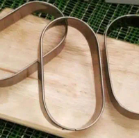 Ring Kue/Couter Kue Bentuk Oval dari Produk Ini Ring Roti Stainless Tebal 0.4mm Antikarat Ukuran 15x