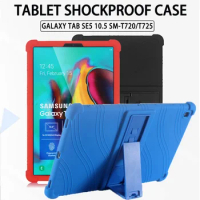 4 Thicken Cornors Silicone Cover with Kickstand For Samsung Galaxy Tab S5E 10.5" Tablet Case SM-T720 SM-T725 Shockproof Funda