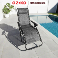 AZKO Soleil Kursi Recliner Lipat - Hitam Reclining Chair Lounge Chair Kursi Relaksasi Kursi Lounge