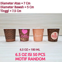 Gelas Kopi Paper Cup 6.5 Oz COLOUR PT Isi 50 Pcs