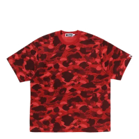 BAPE CLOT CAMO OVERPRINT LOGO RELAXED FIT TEE RED