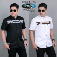 HILWA - Kemeja Koko Modern Lengan Pendek MIRROR Series Bahan Katun TOYOBO FODU Original Baju Muslim 
