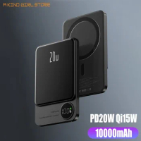 10000mAh Magnetic Power Bank PD20W Magsafing Fast Charging External Battery for IPhone 15W Wireless Charge Powerbank