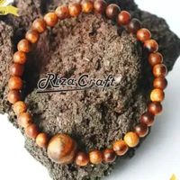 Gelang Tasbih Kayu Gaharu ramin ASLI Wangi ORIGINAL Kalimantan kualitas SUPER motif Zebra 33 Butir