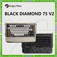 Angry Miao DRY STUDIO Mechanical Keyboard Black Diamond 75 V2Tri-Mode Wireless Bluetooth RGB Gaming 