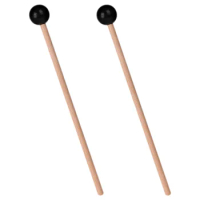 Ethereal Drum Sticks Music Instrument Mallets with Wood Handle Musical Concert Percussion Steel Tongue Rubber Small