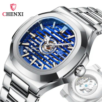 CHENXI Men Wristwatch Automatic Mechanical Waterproof Sport Original Male Clock Top Brand Luxury Skeleton Hollow Watch Gift 8822