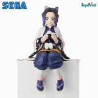 Glazovin 15cm Original Sega Demon Slayer Kochou Shinobu Sitting Position Figure PVC Action Model Toys