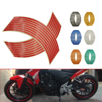 Motorcycle Wheel Sticker 3D Reflective Rim Tape Auto Decals Strips For Honda GROM MSX125 CB 400SF 650 125 R R 650R R900RR R250R