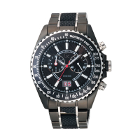Gc 時尚至尊雙眼計時腕錶-黑-SWISS MADE-GX46001G2
