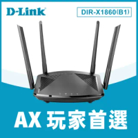 福利品【D-Link】DIR-X1860 AX1800 WiFi 6 802.11ax 雙頻 無線Gigabit 電競路由器(分享器)