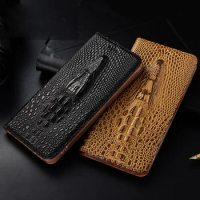 Luxury Crocodile Head Leather Magnetic Flip Phone Case For OnePlus 9 9R 9E 9RT 10 Pro Cover Cases