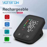 Yongrow Portable LED Upper Arm  Monitor Portable Rechargeable Digital Tonometer Sphygmomanometer BP monitor