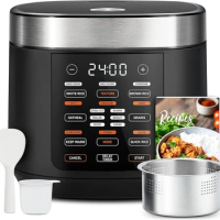 Rice Cooker Maker 18 Functions Multi Cooker, Stainless Steel Steamer, Sauté, Timer, Japanese Style Fuzzy Logic Technology