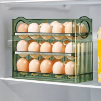 Egg Organizing Holder Box Household Sorting Rotatable Anti-Slipping Refrigerator Space Saver Container Gadgets Kitchen