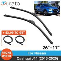 2PCS Car Wiper Blades for 2013-2020 Nissan Qashqai J11 Front Windscreen Windshield Wipers Rubber Car Accessories