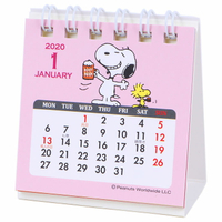 大賀屋 日本製 史努比 迷你桌曆 2020 萬年曆 年曆 月曆 日曆 行事曆 Snoopy 正版 L00011548