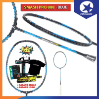 PROCHAMP PROCHAMPS SMASH PRO 888RAKET BADMINTON ORIGINAL (PAKET SENAR YONEX BG 66UM/FORCE/NN98)-BLUE